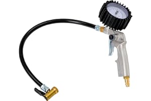 HVG-DRUCKLUFTZUBEHÖR Reifenfüller 0-10 bar / 145 psi mit Hebelstecker, Manometer Güteklasse 1.6