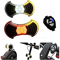 Clignotant De Velo Et Trottinette Électrique, Feu Arrière, Rechargeable USB, Télécommande Sans-Fil, 6 Modes D'éclairage, Facile à Installer, Soyez Visible Et Indiquez Votre Direction à Tout Moment