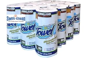 Kirkland Signature Roll Towel, 12 x 80 Sheet Pack, White Sold by Slamtech