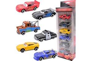 FISAPBXC MccQueen Macchinine Giocattolo per Bambini, 6 Pezzi MccQueen Giocattolo Modello Macchinine Tirare Indietro Veicoli Mini Toys Cars Set di Macchinine Stunt Toy Car Regalo per Bambini