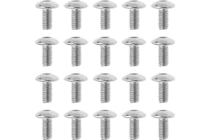 EMSea 20 szt. M6 x 12 mm śruby mocujące do owiewki motocyklowej zamienne kompatybilne z Honda kompatybilne ze śrubami mocującymi do owiewki motocykla Yamaha, 20 szt