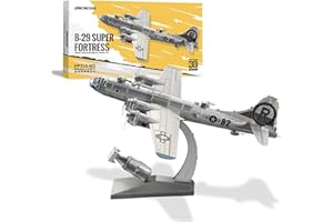 Piececool Puzzle 3D, metalowy samolot, model B-29, bomberka, superforteca, metalowe puzzle 3D, stal nierdzewna 340, cały metal, odtworzenie 1:1, prezent urodzinowy, zestaw modelarski dla dorosłych,