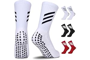 ‎JUYANO JUYANO Fußballsocken Grip Socken Fussball Kinder Antirutsch Sportsocken Kinder Jungen Atmungsaktive Rutschfeste Socken Anti-Rutsch-Gummi-Pads Sportsocken für Basketball Rugby Tennis Alter 6~12