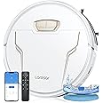 Laresar Robot Vacuum Cleaner with Mop, 4000Pa Robotic Vacuum with Auto Carpet Boost, Ultra Thin Robot Hoover for Pet Hair, Smart App Control, Work with Alexa(Evol 3s), White
