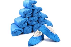 Home Care Wholesale Couvre-Chaussures 3g, 100 Pièces Antidérapants Couvre-Chaussures en Plastique Épaissi Jetables, Durables Couvre-Chaussures Imperméables, Poussière et Saleté