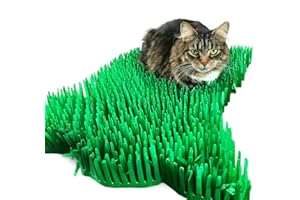CATMAT. Tissue Paper Cat Mat. Green paper imitation grass play mat - fun for Indoor Cats and Kittens (pack of two)