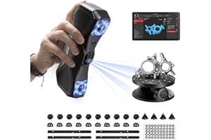 Revopoint MetroX Scanner 3D pour Impression 3D, Précision jusqu'à 0,01 mm, Laser Bleu, 4 Modes de Scan, Lumière Structurée à Champ Complet, Scan d'Objets Sombres, ADVANCED
