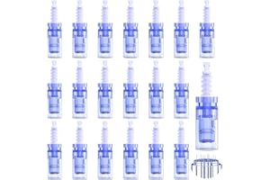 LYJOW 20 Pcs Microneedling Nadeln 12 Pin Dermapen Microneedling Ersatz Derma Pen Dermapen Microneedling Gerät Micro Needle Gerät Kartuschen Ersatzteile Ersatznadeln Needling Nadeln Mikronadel Nadelpatronen