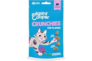 Edgard & Cooper premios Naturales para Gatos, galletitas de salmón (1x50g), sin Cereales y con Carne Fresca, con Hierba gatera, Ingredientes Naturales & sin azúcares añadidos.