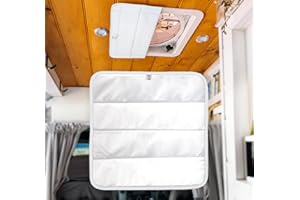 Living in a Bubble Magnetisolierte Dachlüftungs-Sonnenabdeckung für MaxxAir-Lüfter, Fantastic Fan, RV-Lüfter-Lüftungsabdeckung, 42x42 Zentimeter (weiß)