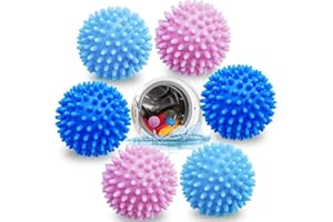 qingmeng 6 Stück Waschbälle, Trockner Bälle für Trockner Trocknerbälle Daunen für Daunenjacken Wäschetrockner Trockner Ball Trocknerball Tennisbälle Waschmaschine Daunen Waschbälle für Waschmaschine