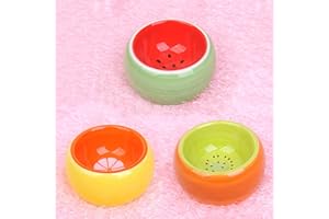 bangminda 3 Stück Hamster Keramik Futterschalen Schälchen für Kleintiere Keramik Futternäpfe für Hamster Anti-Biss Futterschalen Meerschweinchen Hamsterfutter Wasserschalen Rennmaus Ratte