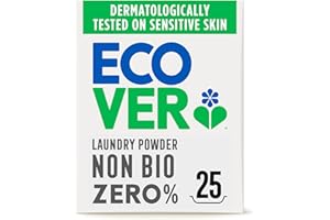 Ecover Zero Non-Bio Laundry Detergent Powder, For Sensitive Skin, Laundry Washing Detergent for Baby Laundry 1 x 25 Wash, 1 x 1.8Kg