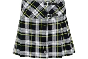 TARTANISTA Damen Irischer Mini Kilt-Rock - Länge 42 cm - mit Nadel