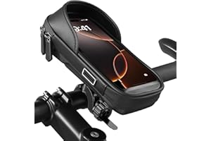 LESOLPH porte telephone velo support telephone moto etanche, sacoche guidon pour smartphone de 5,5 à 7 pouce, support telephone velo support téléphone trotinette electrique accessoire vélo scooter vtt