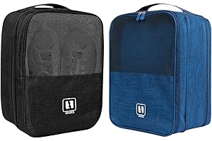 KENSBRO Schuhtasche Reise,2PCS Schuhbeutel, 3 Fächer Wasserabweisend Schuhtasche für Fußballschuhe oder Golfschuhe, Portable Travel Shoe Bags für das Fitnessstudio，Schuhtasche Reise für Mehrere Schuhe