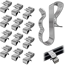 Clip Cavo 304 5-6.5mm Clip Per Cavi Fotovoltaici In Acciaio Inox – 50 Pezzi, Per Fissare Cavi Su Pannelli Solari E Rimorchi Fermacavi Adesivi