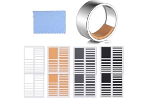 ROWWAIT 8 Sheets Invisible Ring Sizers Adjuster,Invisible Ring Sizer Adjuster and a Clean Cloth, Invisible Ring Sizers Adjuster for Loose Rings Spacer Silicone Guard Ring Clips Jewelry Ring Tightener