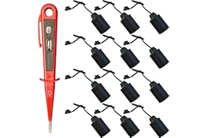 H + H Werkzeug Lampenfassungs-SET E27 + 1 x Spannungsprüfer/Phasenprüfer 45300 VDE (Baufassung Lampenfassung Renovierfassung Baustellenfassung), 12 Stück