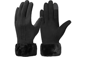 Vagasi Guanti Invernali Caldi e Eleganti con Touch Screen per Donna, Adatti a Guida, Ciclismo e Sport