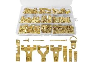 NORTHERN BROTHERS 230 Pcs Picture Hooks Handy Box - Picture Hanging Kit for Picture Frame Fixing, Assorted Picture Hanger Set with Nails, Sawtooth, D Ring, Screw