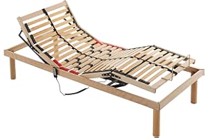 Mentor - Rete Ortopedica a Alzata Elettrica SINGOLA 80x190 Diantha MED Elettrica DISP. MEDICO DETRAIBILE con 2 motori (4 per matrimoniale) indipendenti e Telecomando Wireless Omaggio