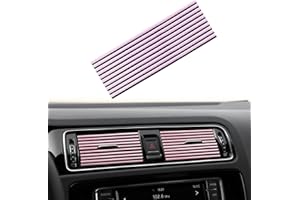VICDUEKG Lot de 10 bandes décoratives pour grille d'aération de voiture, 20 cm, accessoire intérieur pour la plupart des fentes d'aération (rose)