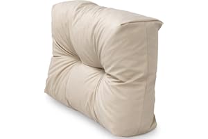 Spatium Palettenkissen Set abnehmbar Bezug wasserdicht gesteppt Palettenauflage Palettenpolster Palettensofa Palettenmöbel Beige Kurzes Rückenkissen 60x40x15