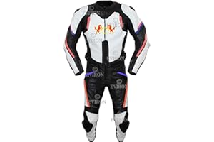 EVIRON Redbull Motorrad-Lederkombi mit Jacke und Hose, Größe XXL