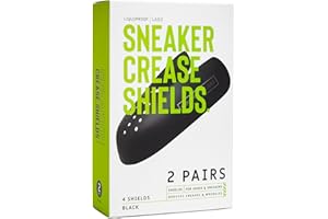 Liquiproof Labs Shoe and Sneaker Protector Crease Shields. 2 Pair Pack in Black. One Size fits All. Trim to fit. Firm Mould. Comfortable fit.