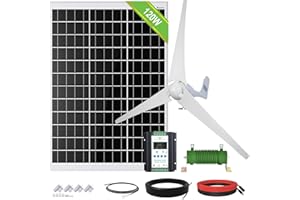 ECO-WORTHY 520W Solar Wind Power Kit: 400W Wind Turbine Generator+ 120W Monocrystalline Solar Panel for Off Grid 12 Volt Home Battery Charging Emergency Use¡­
