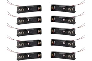 HALJIA 10 szt. 1,5 V 1 x plastikowy uchwyt na baterie AA pudełko do przechowywania baterii z przewodami kablowymi