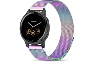 VELULYX Metallband Kompatibel Garmin Venu 2S/ Venu 3S/Vivomove 3S/Vivoactive 4S, 18mm Edelstahl Ersatzband für Fossil Damen Gen 6/Fossil Damen Gen 5E/Fossil Damen Q Venture HR Gen 4/Gen 3