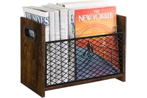 YINMIT Magazine Holder, Floor Magazine Rack, Storage Basket, File Holder, Folder Organizer for Magazines, Books, Newspapers, Tablets