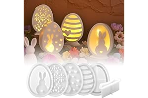 LONGHONEYSONG Silikonform Ostern Hase, Silikonformen Gießformen Ostern, Silikonform Osterhase, Silikon Gießformen, Formen für Gips Gießen, Gips Gießen Formen Osterhase (OstereierB)