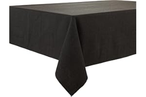 ‎BALCONY & FALCON BALCONY & FALCON Tischdecke Eckig Wasserdicht Tischdecke Leinenoptik Tischtuch abwaschbar Tischtuch Leinen Tischläufer Tischwäsche Eckig (Schwarz, 140 x 240 cm)