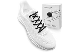 Shecret Elastische Schnürsenkel mit Metall Lock, 2 Paar Schnürsenkel Ohne Binden, Schuhbänder mit Schnellschnürsystem, No tie Shoelaces mit Kapseln für Läufer, Kinder und ältere Menschen