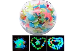 NAKUPENDA Leuchtsteine 200 Stück Bunt Leuchtsteine Kieselsteine Leuchtende Leuchtkiesel Floureszierende Pebble Steine für Aquarien Aquarium Gartenweg Topfpflanzen (Shell)