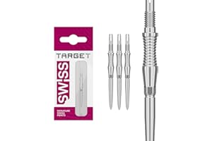 Target Darts Swiss Punte Storm Dart, RST (Set di 3 Punte) 30MM/35MM/42MM – Oro/Argento/Nero | Punte per Freccette, Punte Swiss Storm, Accessori Professionali per Freccette