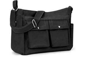 Yokilly Grand Sac a Main Femme: Toile Sac Bandoulière Femme Homme - Loisir Tote Bag Bandoulieres Réglable Sac Cabas Femme - Sacs Besace Pour L'école Travail