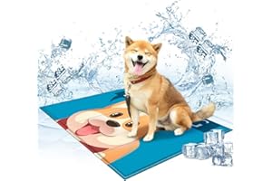 Actask Tappetino Rinfrescante per Cane Gatto (M-90x50CM), Gel Non tossico, Sistema di Auto Raffreddamento, Lettino estivo, Fresco Refrigerante per Animali Domestici