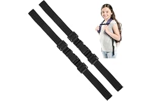 BOHUIZ 2 Pack Adjustable Backpack Chest Strap, Replacement Sternum Straps For Backpacks, Chest Strap for Backpack Secures with Snap Buckles for Outdoor Fabric Backpack Straps (Black)