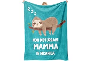 Einanmut Regalo Mamma, Regalo Festa Della Mamma - Cotone Bradipo Coperta, Idee Regalo Mamma da Figlia Figlio, Regali per Neo Mamma, Regali per Festa Della Mamma Natale Compleanno
