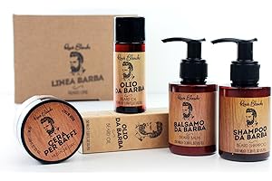RENEE Renée Blanche Beard Line Kit Linea Baffi e Barba - Cofanetto All in One contenente Cera per Baffi, Olio da Barba, Balsamo da Barba, Shampoo da Barba