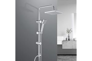 JOHO Deszczowy zestaw prysznicowy bez armatury prysznicowej z chromowaną głowicą prysznicową ABS 20 * 20cm