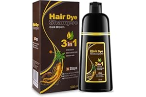 NEWVENPER shampoing colorant noir, Shampooing Teinture Instantanée pour Cheveux, Coloration des Cheveux en Quelques Minutes Teinture Naturelle et Durable, Shampooing Colorant pour Hommes Femmes