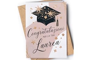 GREETING CARDS FOR EVERYONE Biglietto Laurea - Biglietto Auguri Laurea Uomo o Donna Originali - Bigliettini Auguri Diploma Maturità - Regali per la Laurea Donna - Biglietto Congratulazioni Esame Di - Per La Tua Laure - EU 75