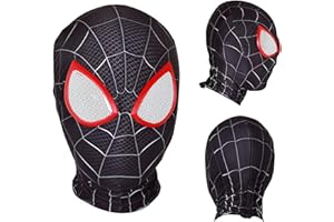 ORIGINAL CUP OriginalCup® Czarna maska Spider-Man dla dzieci i dorosłych, przebranie superbohatera, elastyczna maska z wygodnej lycry, wysoka jakość, na cosplay, Halloween