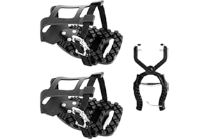 Venzo Bike Bicycle Toe Clips Cage Indoor Exercise Bike Pedal Adapters - Compatible with Peloton Bike Pedal, Convert Look Delta Pedals to Toe Clip Straps Ride with Sneakers