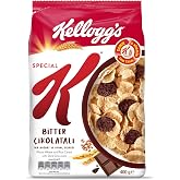 رقائق القمح الكامل والأرز من Kellogg's Special K Dark Chocolate Breakfast 400 جرام، حبوب كاملة، مصدر ألياف، حديد و6 فيتا